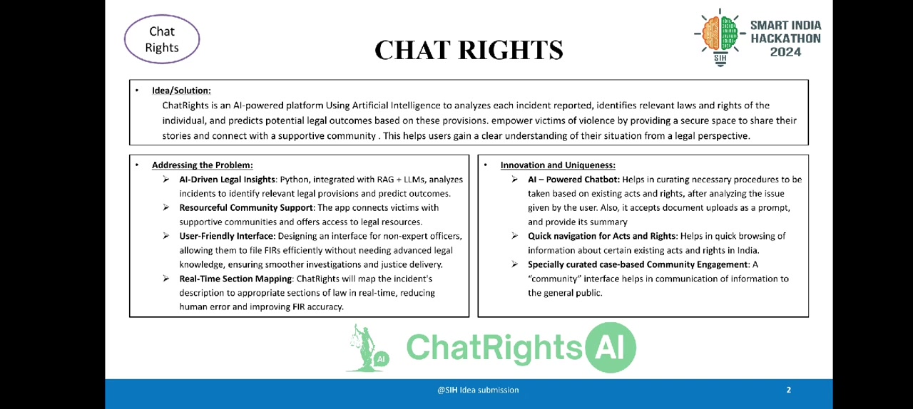 ChatRights AI 赋能法律知识 保障个人权益