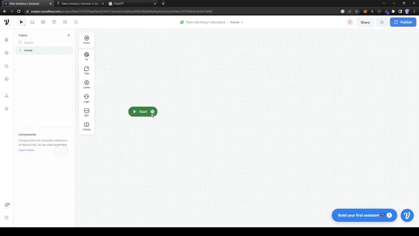 Voiceflow教程:为牙科诊所构建 WhatsApp 聊天机器人