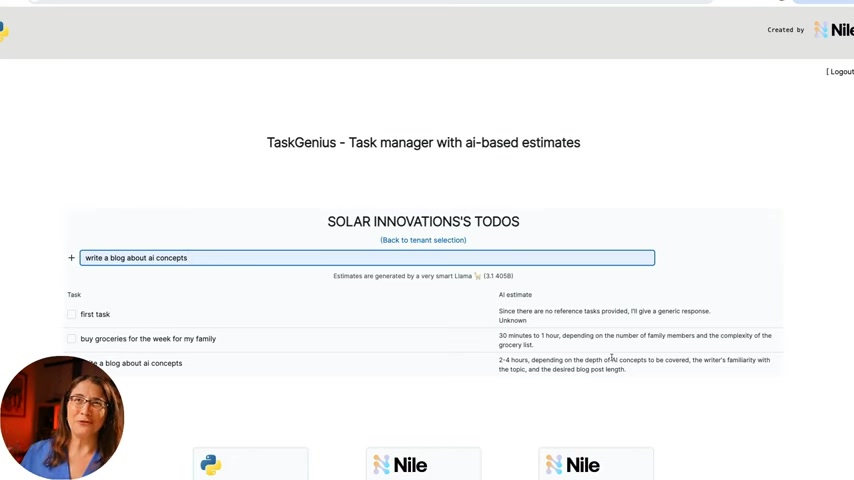 Nile AI:利用Python和Serverless Postgres构建多租户应用