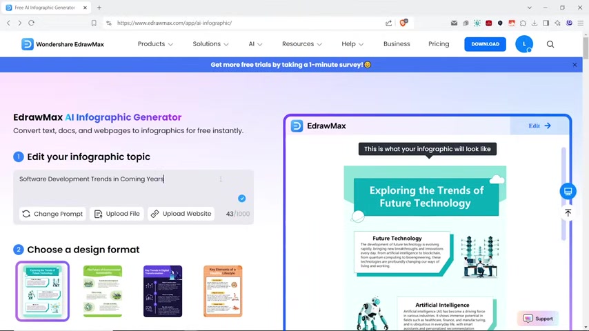 Wondershare EdrawMax评测:AI赋能的流程图和图表绘制工具