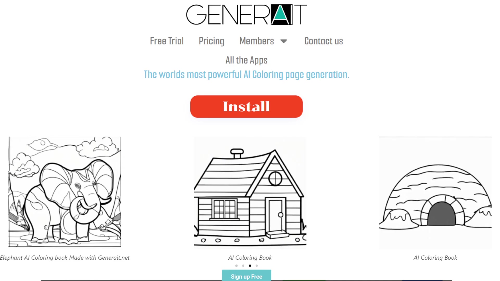 Generait AI着色书页生成器 释放你的创造力