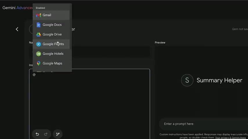 Google Gemini Gems:打造专属AI助手,集成Gmail Docs