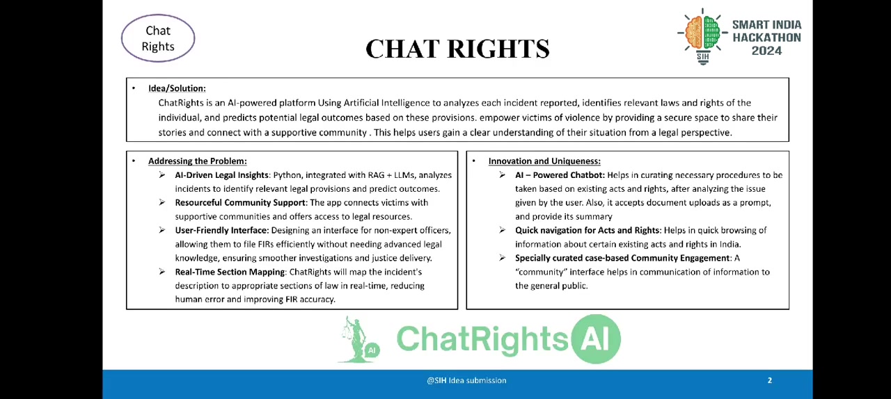 ChatRights AI 赋能法律知识 保障个人权益