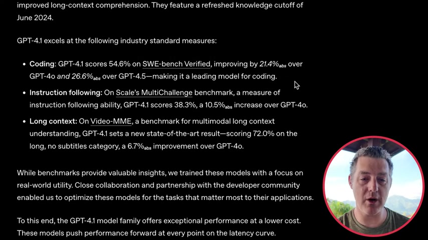 OpenAI发布GPT 4.1:API独享,性能卓越,成本更低!
