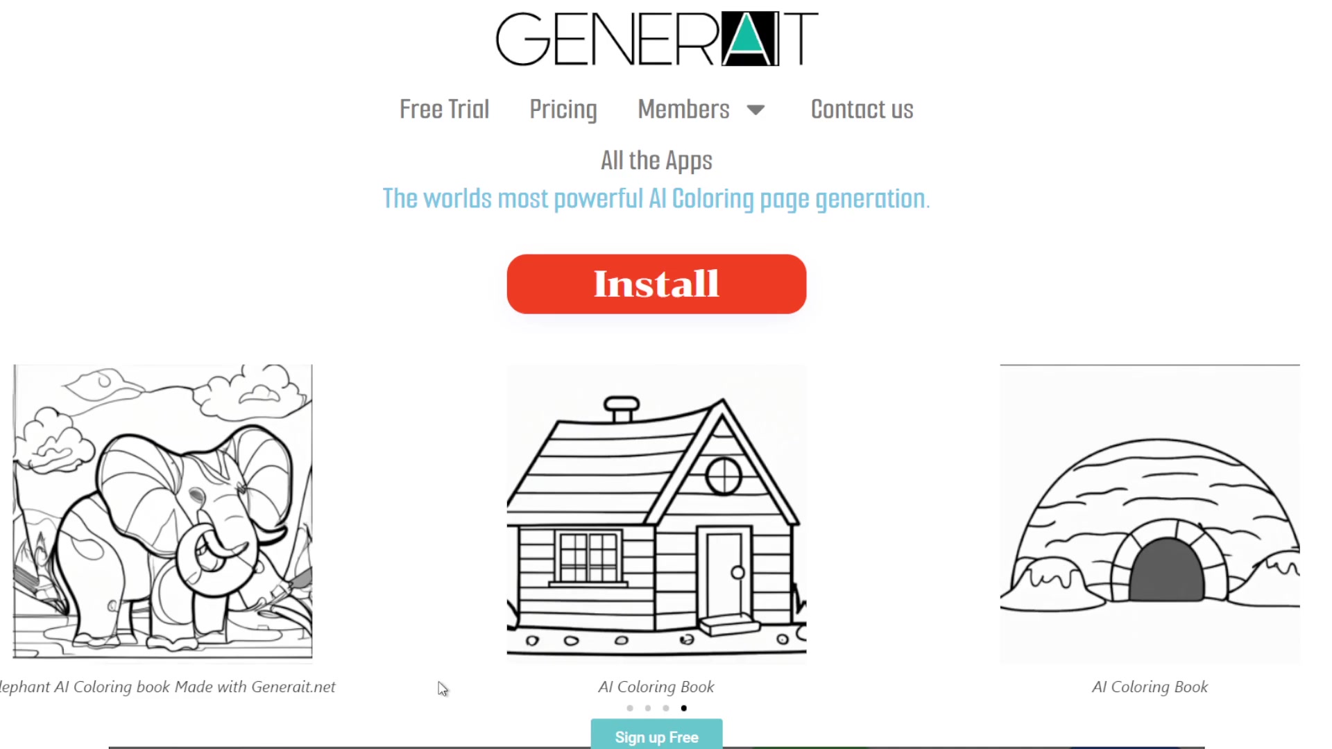 Generait AI着色书页生成器 释放你的创造力