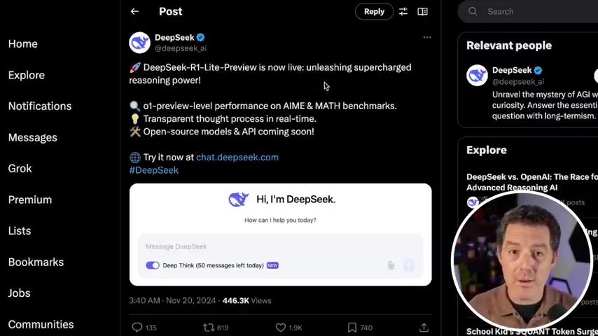 DeepSeek R1-Lite:开源O1级AI模型颠覆性突破