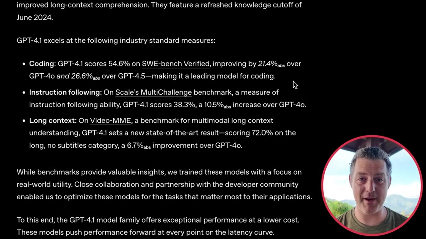 OpenAI发布GPT 4.1:API独享,性能卓越,成本更低!