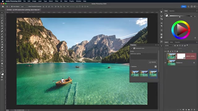 AI 图像处理:Photoshop 快速生成水彩画效果