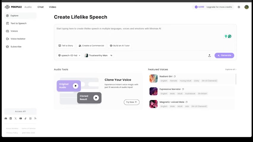 Minimax Audio Speech 02 HD模型深度测评:AI语音新标杆