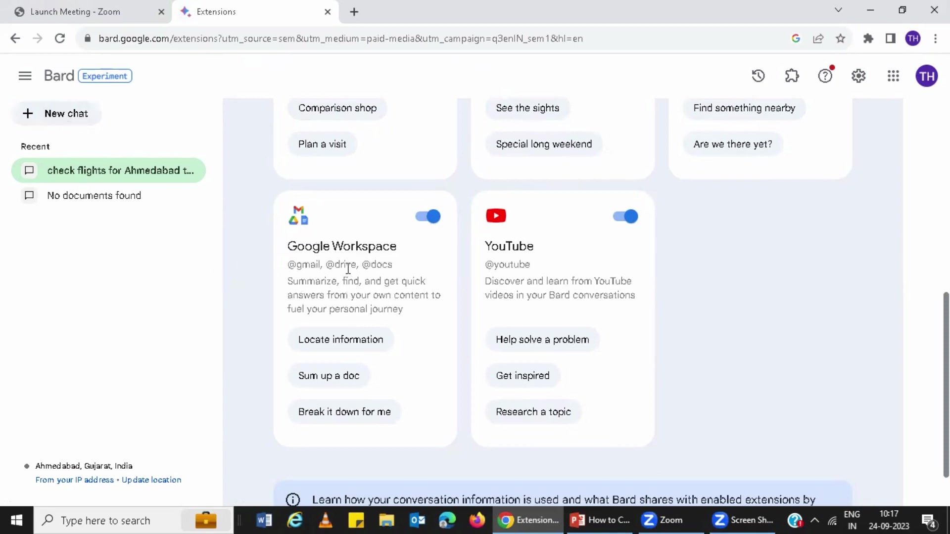 Google Bard AI 扩展功能:连接顶级 Google 应用全攻略