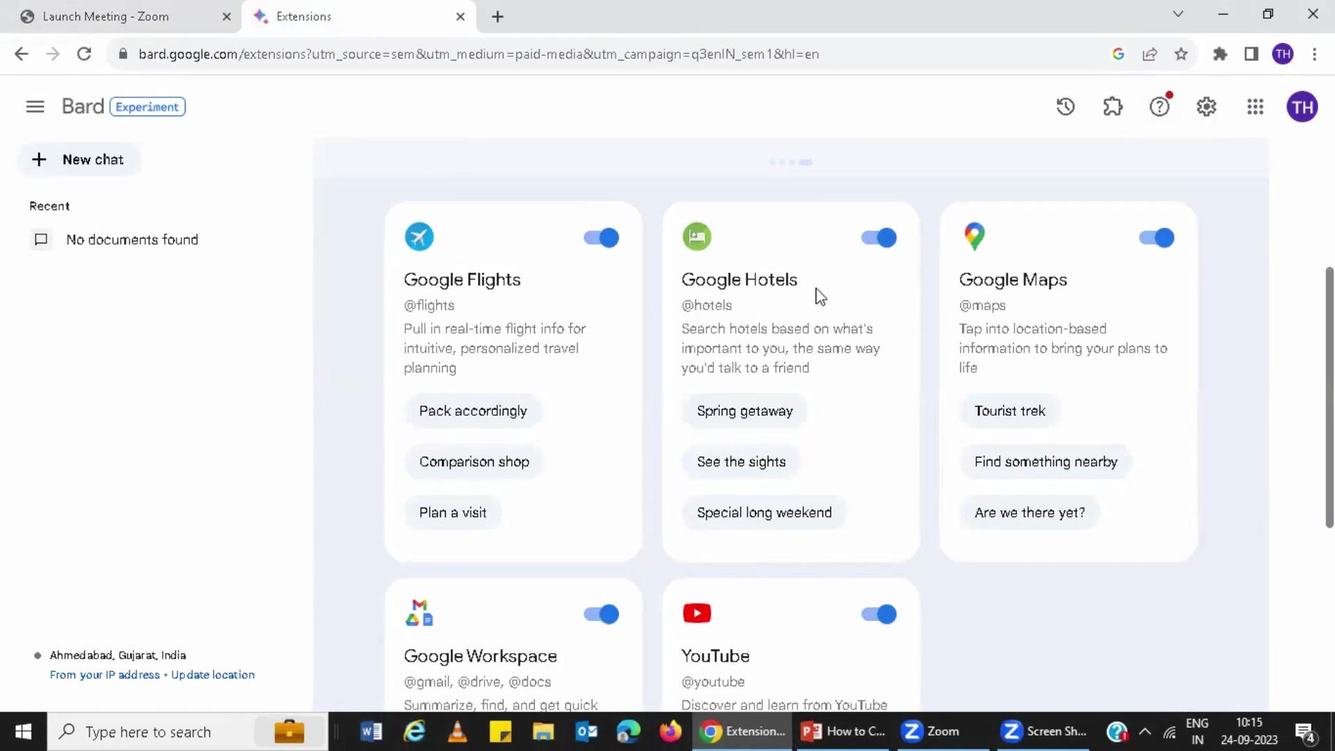 Google Bard AI 扩展功能:连接顶级 Google 应用全攻略