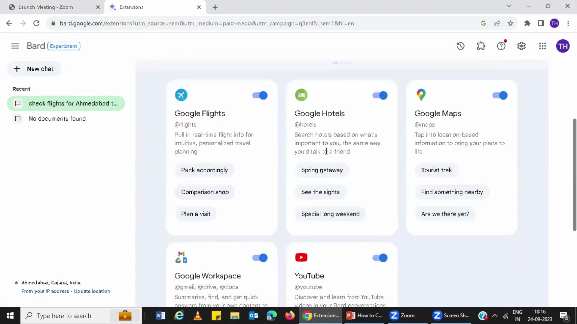Google Bard AI 扩展功能:连接顶级 Google 应用全攻略