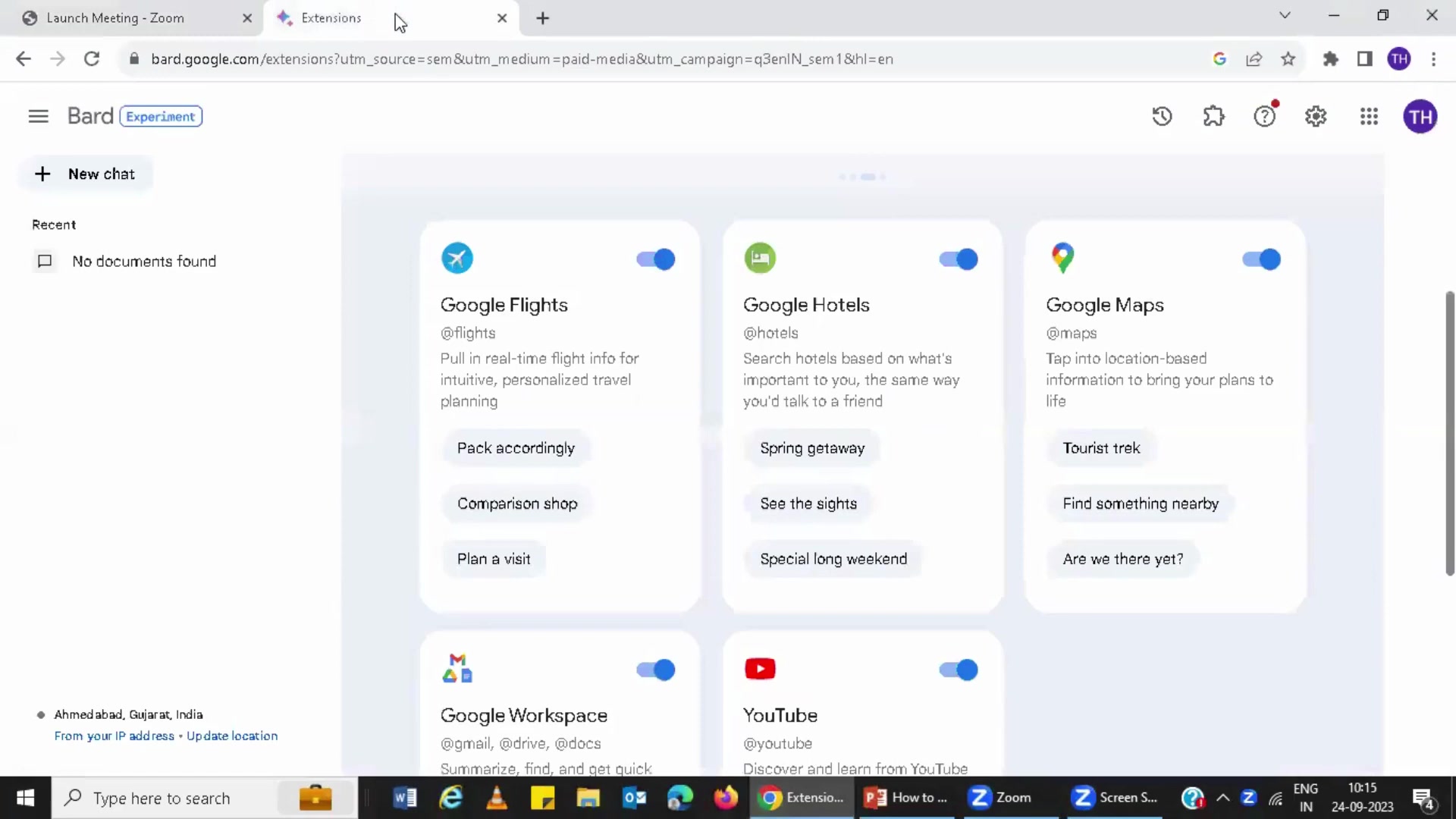 Google Bard AI 扩展功能:连接顶级 Google 应用全攻略