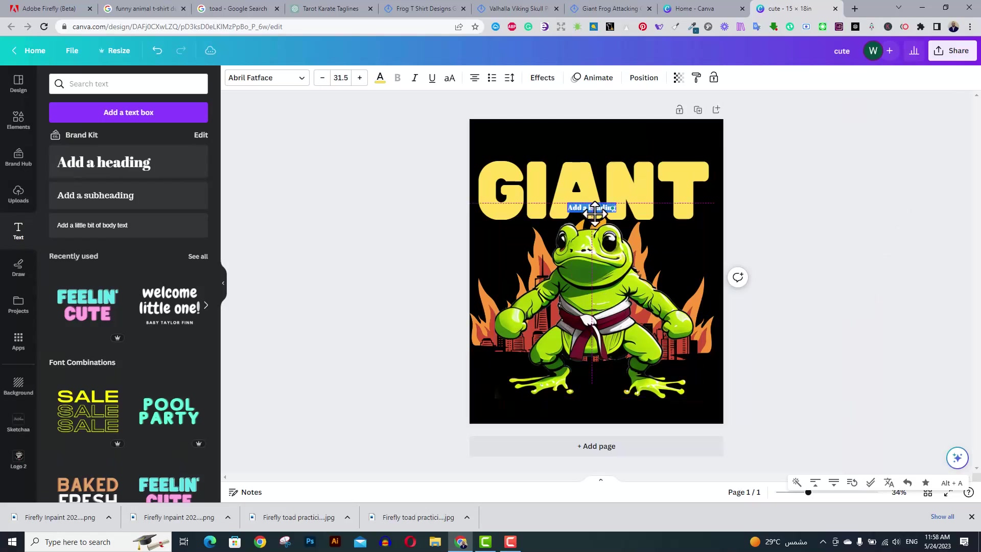 Adobe Firefly AI 图像生成教程:Canva T 恤设计实践