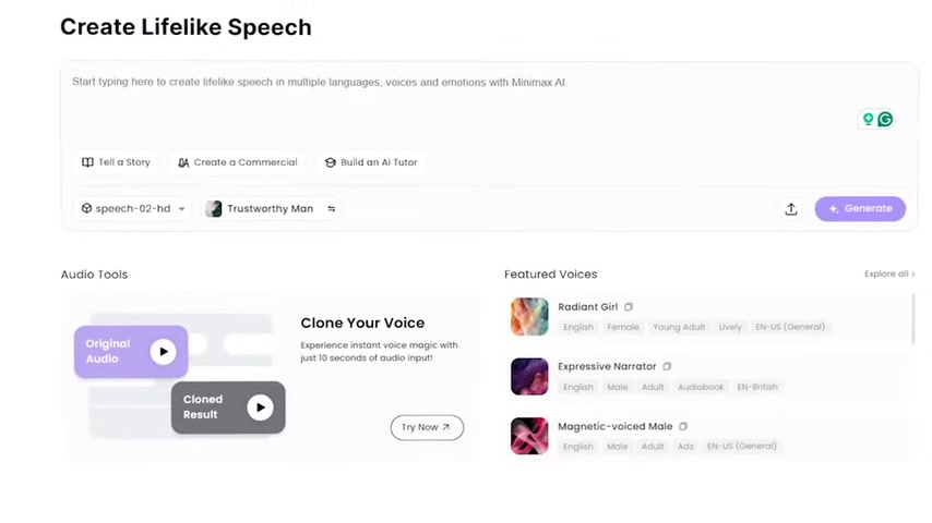 Minimax Audio Speech 02 HD模型深度测评:AI语音新标杆